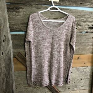Garage Size Small Greyish Purple Lightweight Knit Long Sleeve Top